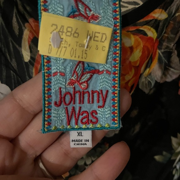 Johnny Was Dresses & Skirts - Johnny Was Floral Embroidered straps long floral dress